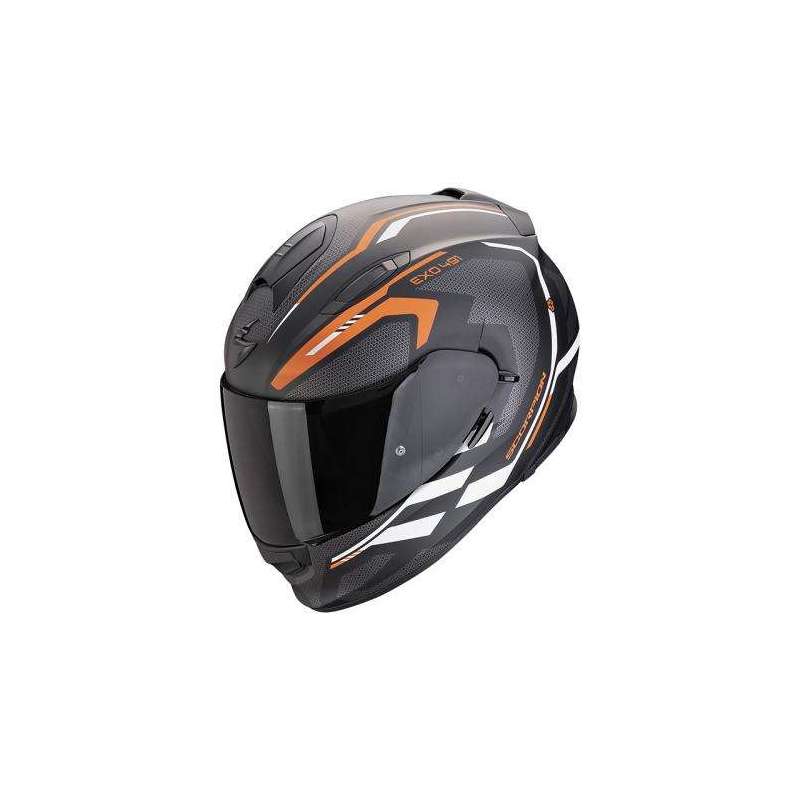 Casque SCORPION EXO-491 KRIPTA Noir Mat-Orange-Blanc Casque SCORPION EXO-491 KRIPTA Noir Mat-Orange-Blanc