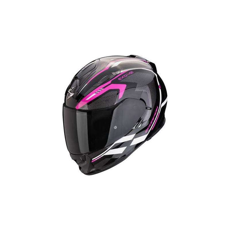 Casque SCORPION EXO-491 KRIPTA Noir-Rose-Blanc