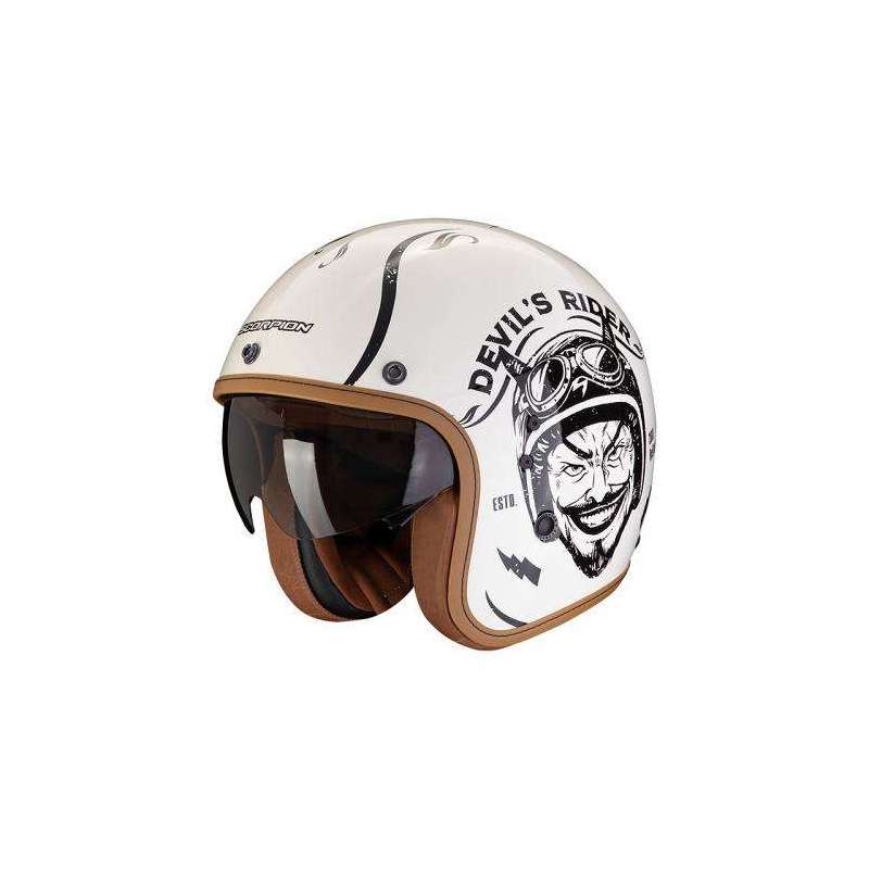 Casque SCORPION BELFAST EVO ROMEO Noir-Crème