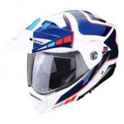 Casque SCORPION ADX-2 CAMINO Blanc Nacré-Bleu-Rouge