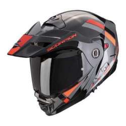 Helm SCORPION ADX-2 GALANE Silber-Schwarz-Rot