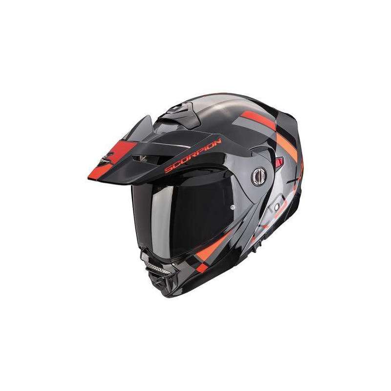 Casque SCORPION ADX-2 GALANE Argent-Noir-Rouge