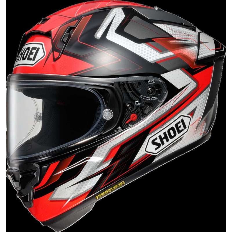 Integralhelm X-Spirit Pro X1 rot-silber-weiss