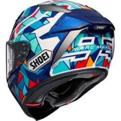 Casque intégral X-Spirit Pro Marquez Barcelona bleu-rouge-blanc