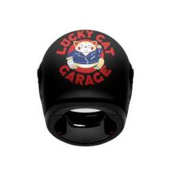 Casque intégral Glamster The Lucky Cat Garage gris-rouge-noir
