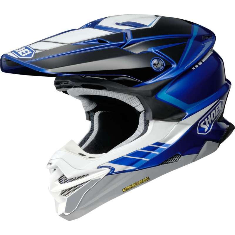 Casque motocross VFX-WR 6 NEWG V4 bleu-noir-blanc