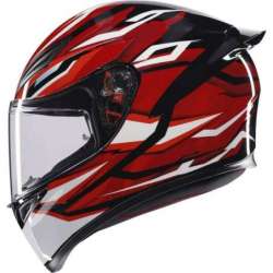 Casque AGV intégral K-1 S Lion noir-rouge