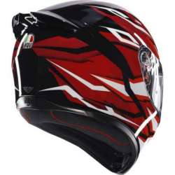 Casque AGV intégral K-1 S Lion noir-rouge