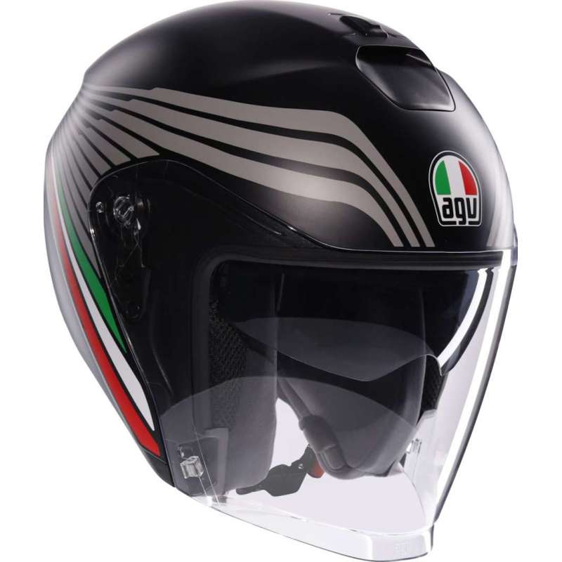 Casque AGV jet Irides Bologna mat-noir-brun Casque AGV jet Irides Bologna mat-noir-brun