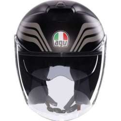Casque AGV jet Irides Bologna mat-noir-brun