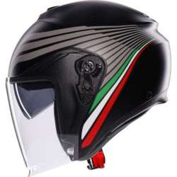 Casque AGV jet Irides Bologna mat-noir-brun