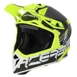 ACERBIS CASQUE OFFROAD STEEL CARBON NOIR  JAUNE FLUO  MAT