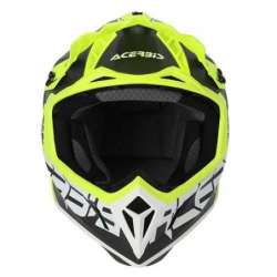 ACERBIS CASQUE OFFROAD STEEL CARBON NOIR  JAUNE FLUO  MAT