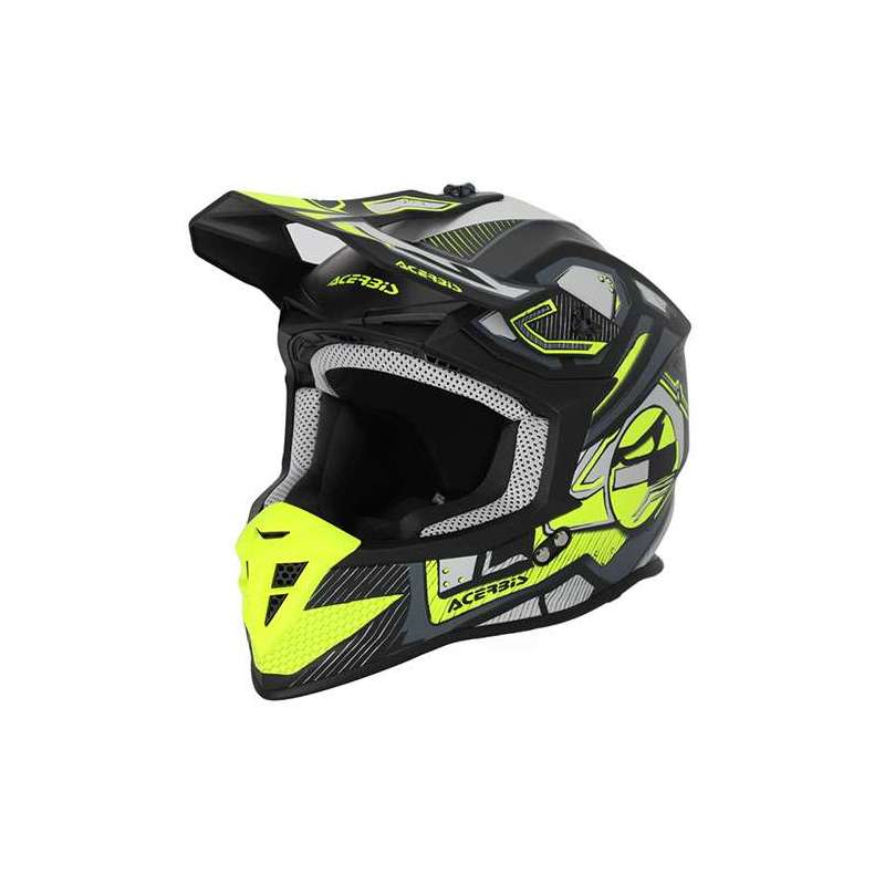 ACERBIS CASQUE OFFROAD LINEAR 22-06 NOIR  JAUNE FLUO  MAT