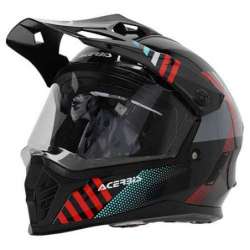 ACERBIS ENDUROHELM RIDER KINDER Schwarz Rot Glänzend