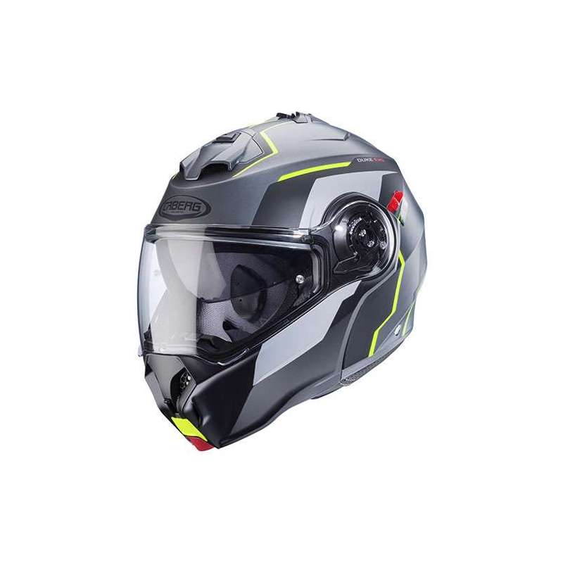 CABERG CASQUE MODULAIRE DUKE EVO MOVE  GUN METAL  NOIR  JAUNE FLUO  MAT