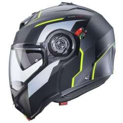 CABERG CASQUE MODULAIRE DUKE EVO MOVE  GUN METAL  NOIR  JAUNE FLUO  MAT