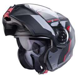 CABERG MODULARHELM DUKE EVO Move Gun Metal Schwarz Rot Matt