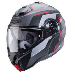 CABERG MODULARHELM DUKE EVO Move Gun Metal Schwarz Rot Matt