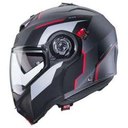 CABERG CASQUE MODULAIRE DUKE EVO MOVE  GUN METAL  NOIR  ROUGE  MAT