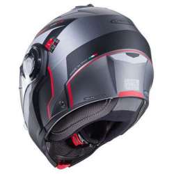 CABERG MODULARHELM DUKE EVO Move Gun Metal Schwarz Rot Matt