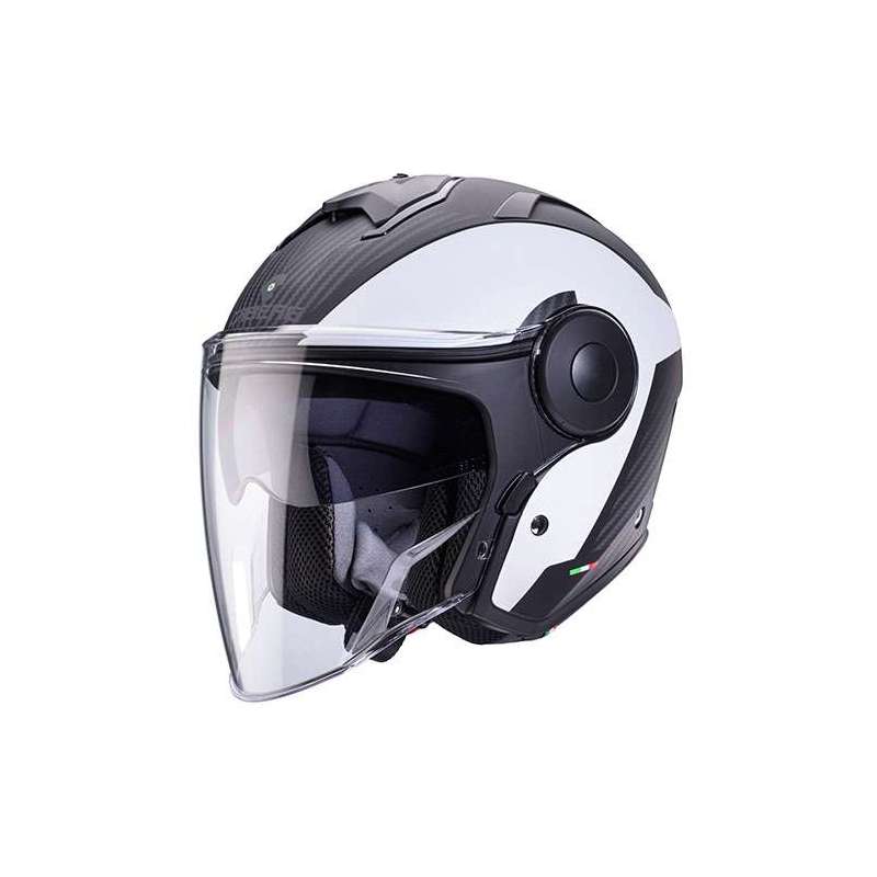 CABERG CASQUE JET SOHO MILANO  NOIR  BLANC  MAT