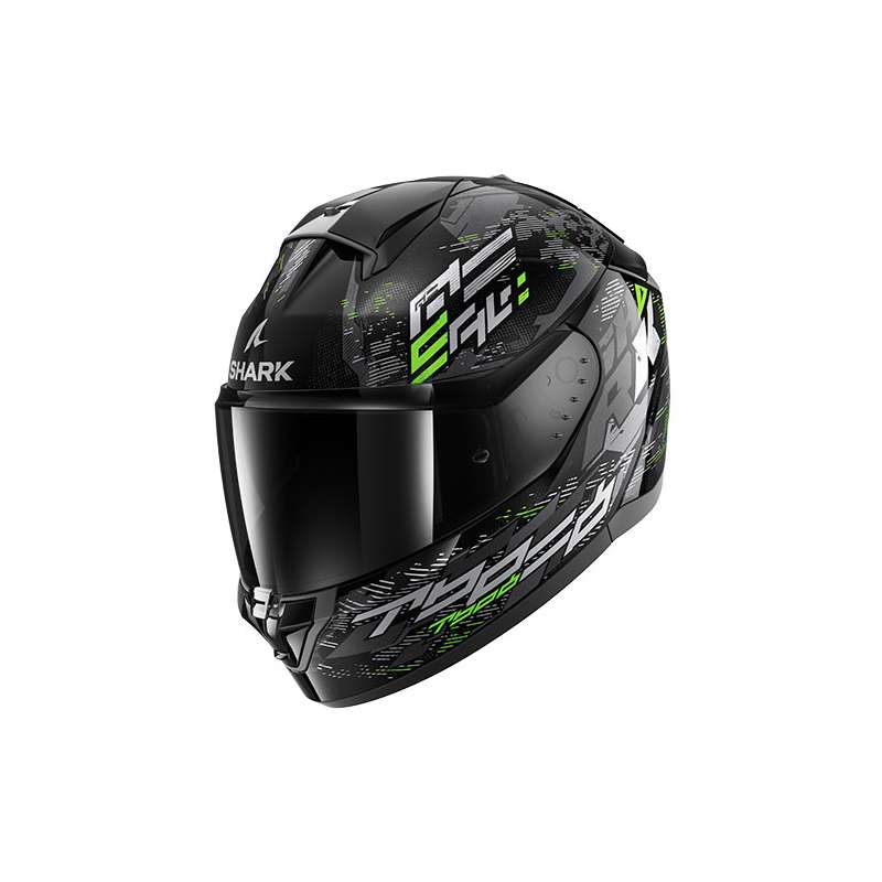 SHARK CASQUE INTÉGRAL RIDILL 2 MOLOKAI  NOIR  VERT  BRILLANT