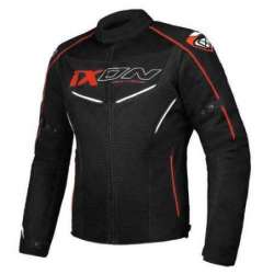 Veste IXON FLICKER NOIR/BLANC/ROUGE