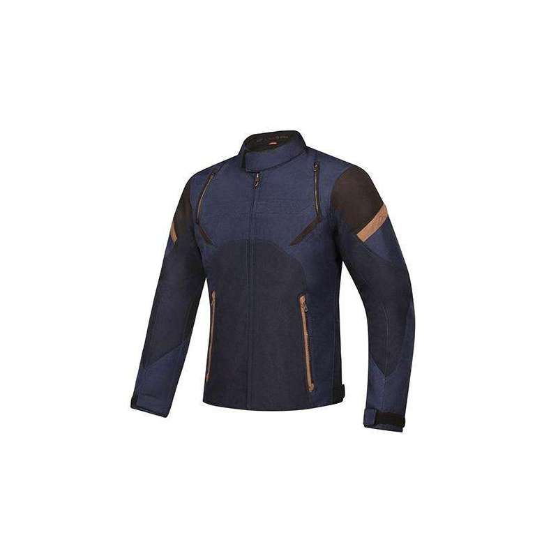 Veste IXON STRIKER RETRO NOIR/NAVY/MARRON