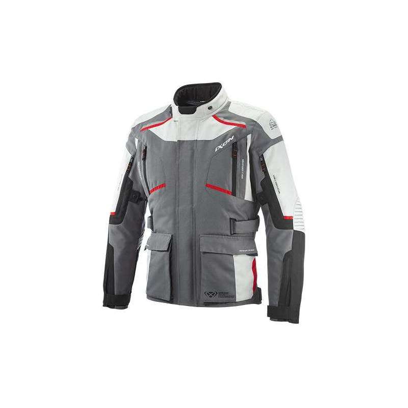 Veste IXON MIDGARD GRIS/NOIR/ROUGE
