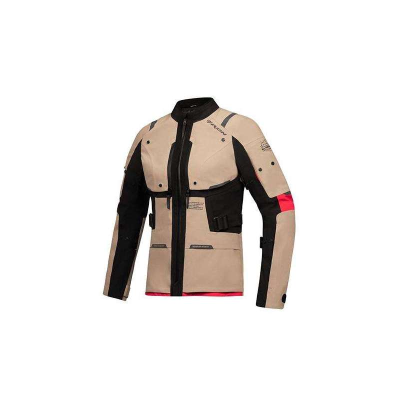 Veste IXON M-SKEID LADY SABLE/NOIR/ROUGE