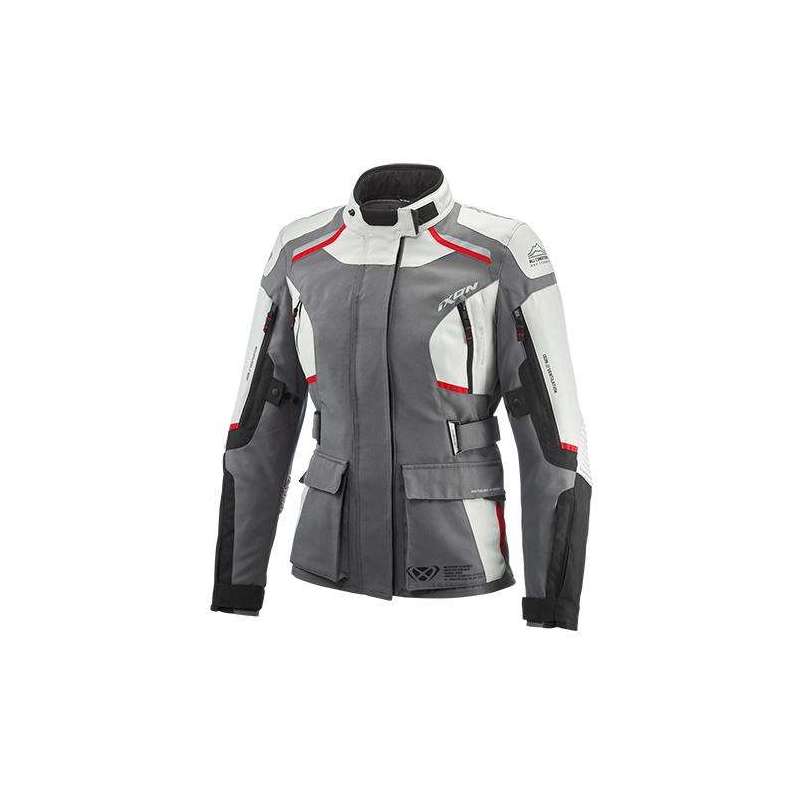 Veste IXON MIDGARD LADY GRIS/NOIR/ROUGE