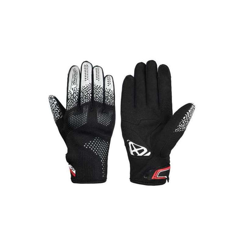 Handschuhe IXON IXFLOW KNIT Schwarz/Weiß