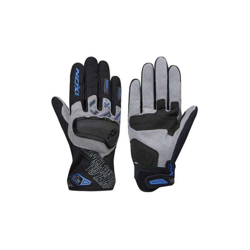 Handschuhe IXON GRAVEL Schwarz/Grau/Blau