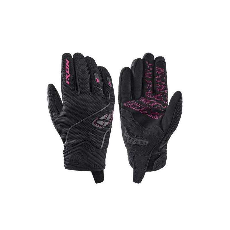Gants IXON HURRICANE 2 Eté LADY NOIR/FUSHIA