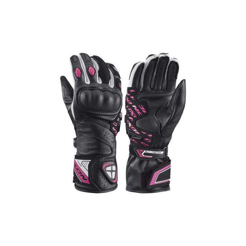 Handschuhe IXON THUND LADY Sommer Schwarz/Fuchsia