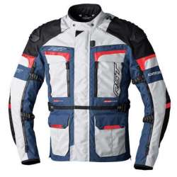 RST Pro Series Adventure-X CE Textil Damenjacke  - Silber/Blau/Rot