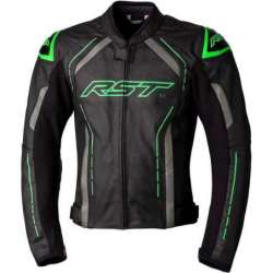 Veste RST S1 CE cuir - noir/gris/vert fluo