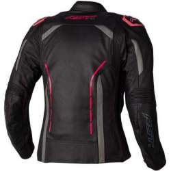 RST Damen S1 CE Lederjacke - Schwarz/Neon Pink