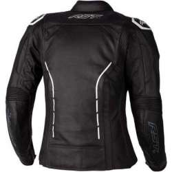 Veste femme RST S1 CE cuir - noir/blanc