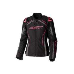 RST Damen S1 CE Textil-Jacke - Schwarz/Neon Pink