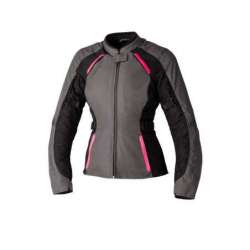 RST Ladies Ava CE Textil-Jacke - Grau/Schwarz/Neon Pink