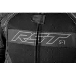 RST S-1 Mesh Leder-Jacke Herren - Schwarz