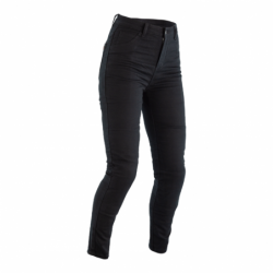 RST Jegging CE Verstärkte Damen Textil Jeans - Schwarzer Twill  Kurzes Bein