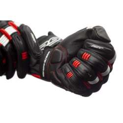Gants RST Pilot CE cuir - noir/rouge/blanc