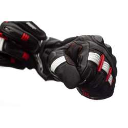 Gants RST Pilot CE cuir - noir/rouge/blanc