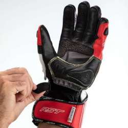 RST TracTech Evo 4 Leder Handschuhe Rot/Weiß/Schwarz
