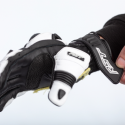 RST TracTech Evo 4 Short Leder Handschuhe Weiß/Schwarz