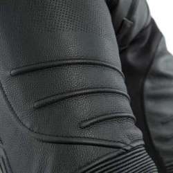 Cuir combinaisons perf. 1pce LAGUNA SECA 5 noir-rouge fluo