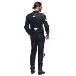 Combinaison en cuir 2 pcs Avro 4 noir mat-blanc